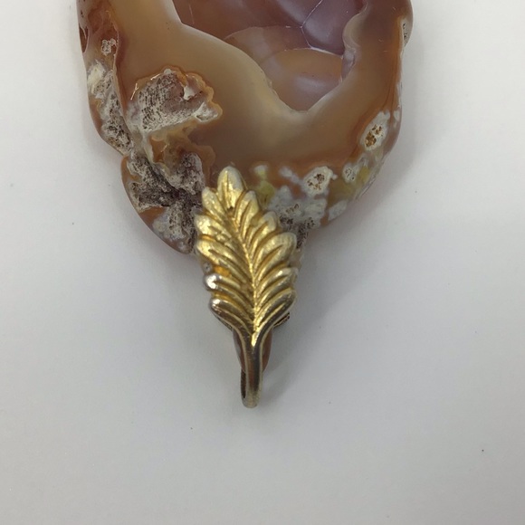 2/$25 Vintage Brown Agate Slice Pedant - Picture 13 of 16